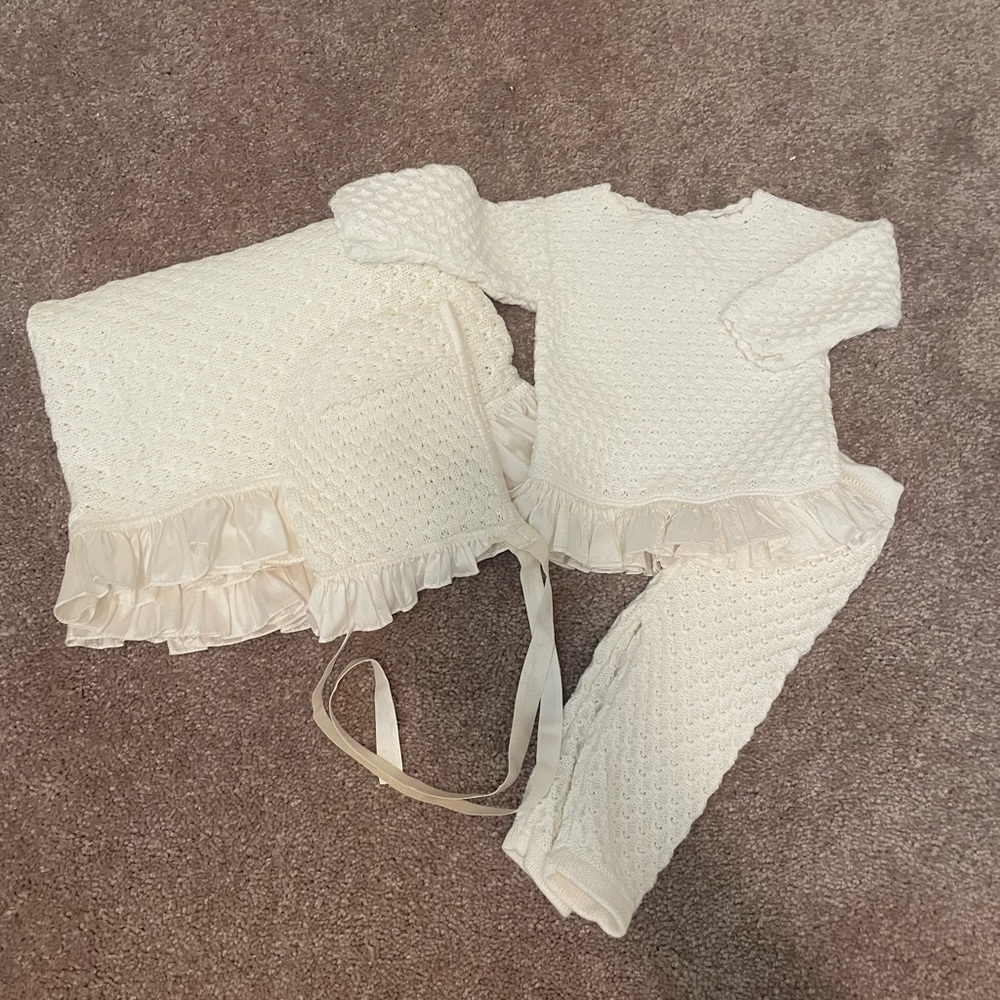 Cream Kids Matching Set